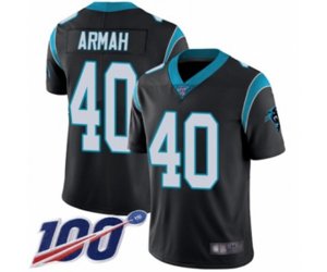Carolina Panthers #40 Alex Armah Black Team Color Vapor Untouchable Limited Player 100th Season Football Jersey