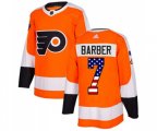 Adidas Philadelphia Flyers #7 Bill Barber Authentic Orange USA Flag Fashion NHL Jersey