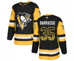 Adidas Pittsburgh Penguins #35 Tom Barrasso Authentic Black Drift Fashion NHL Jersey
