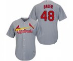 St. Louis Cardinals #48 Harrison Bader Replica Grey Road Cool Base Baseball Jersey