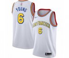 Golden State Warriors #6 Nick Young Authentic White Hardwood Classics Basketball Jersey - San Francisco Classic Edition