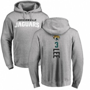 Jacksonville Jaguars #3 Tanner Lee Ash Backer Pullover Hoodie