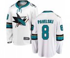 San Jose Sharks #8 Joe Pavelski Fanatics Branded White Away Breakaway NHL Jersey