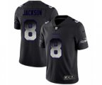 Baltimore Ravens #8 Lamar Jackson Black Smoke Fashion Limited Jersey