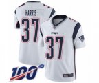 New England Patriots #37 Damien Harris White Vapor Untouchable Limited Player 100th Season Football Jersey
