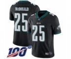 Philadelphia Eagles #25 Tommy McDonald Black Alternate Vapor Untouchable Limited Player 100th Season Football Jersey