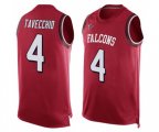 Atlanta Falcons #4 Giorgio Tavecchio Limited Red Player Name & Number Tank Top Football Jersey