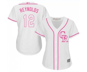 Women\'s Colorado Rockies #12 Mark Reynolds Authentic White Fashion Cool Base Baseball Jersey