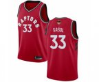 Toronto Raptors #33 Marc Gasol Swingman Red 2019 Basketball Finals Bound Jersey - Icon Edition