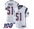 New England Patriots #51 Ja'Whaun Bentley White Vapor Untouchable Limited Player 100th Season Football Jersey