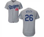 Los Angeles Dodgers #26 Chase Utley Gray Alternate Road Flexbase Authentic Collection Baseball Jersey