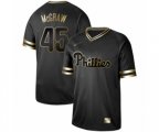 Philadelphia Phillies #45 Tug McGraw Authentic Black Gold Fashion Baseball Jersey