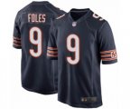 Chicago Bears #9 Nick Foles Navy Blue Game Team Color Jersey