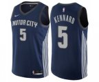 Detroit Pistons #5 Luke Kennard Swingman Navy Blue NBA Jersey - City Edition