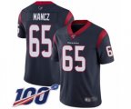 Houston Texans #65 Greg Mancz Navy Blue Team Color Vapor Untouchable Limited Player 100th Season Football Jersey