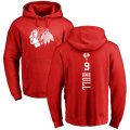 Chicago Blackhawks #9 Bobby Hull Red One Color Backer Pullover Hoodie