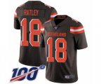 Cleveland Browns #18 Damion Ratley Brown Team Color Vapor Untouchable Limited Player 100th Season Football Jersey