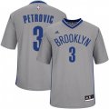 Brooklyn Nets #3 Drazen Petrovic Swingman Gray Alternate NBA Jersey