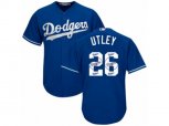 Los Angeles Dodgers #26 Chase Utley Authentic Royal Blue Team Logo Fashion Cool Base MLB Jersey