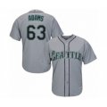 Seattle Mariners #63 Austin Adams Authentic Grey Road Cool Base Baseball Player Jersey