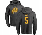 Washington Redskins #5 Tress Way Ash One Color Pullover Hoodie