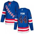 New York Rangers #44 Neal Pionk Royal Blue Home Authentic Drift Fashion Stitched NHL Jersey