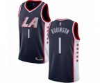 Los Angeles Clippers #1 Jerome Robinson Authentic Navy Blue Basketball Jersey - City Edition