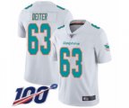 Miami Dolphins #63 Michael Deiter White Vapor Untouchable Limited Player 100th Season Football Jersey
