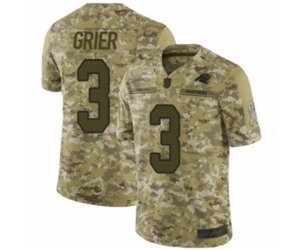 Carolina Panthers #3 Will Grier Limited Camo 2018 Salute to Service Football Jersey