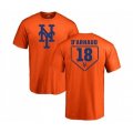 New York Mets #18 Travis d'Arnaud Orange RBI T-Shirt
