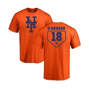 New York Mets #18 Travis d\'Arnaud Orange RBI T-Shirt