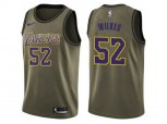 Los Angeles Lakers #52 Jamaal Wilkes Green Salute to Service NBA Swingman Jersey