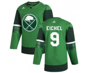 Buffalo Sabres #9 Jack Eichel 2020 St. Patrick\'s Day Stitched Hockey Jersey Green