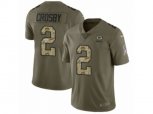 Green Bay Packers #2 Mason Crosby Limited Olive Camo 2017 Salute to Service NFL Jerse
