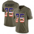 Indianapolis Colts #75 Jack Mewhort Limited Olive USA Flag 2017 Salute to Service NFL Jersey