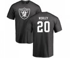 Oakland Raiders #20 Daryl Worley Ash One Color T-Shirt