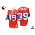 Denver Broncos #49 Dennis Smith Orange Authentic Throwback NFL Jersey
