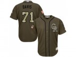 Colorado Rockies #71 Wade Davis Green Salute to Service Stitched MLB Jersey