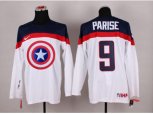 NHL Olympic Team USA #9 Zach Parise white Captain America Fashion Stitched Jerseys