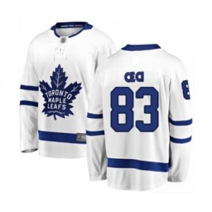 Toronto Maple Leafs #83 Cody Ceci Authentic White Away Fanatics Branded Breakaway Hockey Jersey