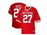 Rutgers Scarlet Knights Ray Rice #27 Big East Patch College Football Jersey - Red