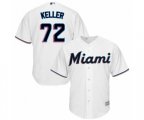 Miami Marlins Kyle Keller Replica White Home Cool Base Baseball Player Jersey