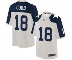 Dallas Cowboys #18 Randall Cobb Limited White Throwback Alternate Football Jersey