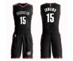 Brooklyn Nets #15 Timothe Luwawu Authentic Black Basketball Suit Jersey - City Edition