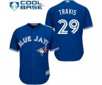 Toronto Blue Jays #29 Devon Travis Replica Blue Alternate Baseball Jersey