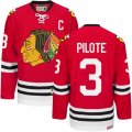 CCM Chicago Blackhawks #3 Pierre Pilote Premier Red New Throwback NHL Jersey