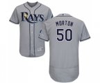 Tampa Bay Rays #50 Charlie Morton Grey Road Flex Base Authentic Collection Baseball Jersey
