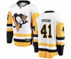 Pittsburgh Penguins #41 Daniel Sprong Fanatics Branded White Away Breakaway NHL Jersey