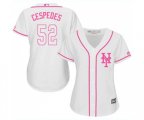 Women's New York Mets #52 Yoenis Cespedes Authentic White Fashion Cool Base Baseball Jersey