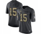 Green Bay Packers #15 Bart Starr Limited Black 2016 Salute to Service Football Jersey
